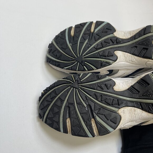 Y2K VTG Saucony Chunky Dad Sneakers Running Shoes Retro White / Blue Wom 8 Read - Picture 6 of 16